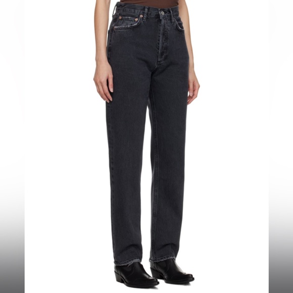 Agolde Denim - Agolde 90s pinch washed black jeans